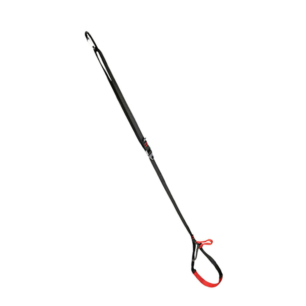 Foot Loop Ascender Riser Sling Webbing Lanyard with Carabiner, 15KN Adjustable