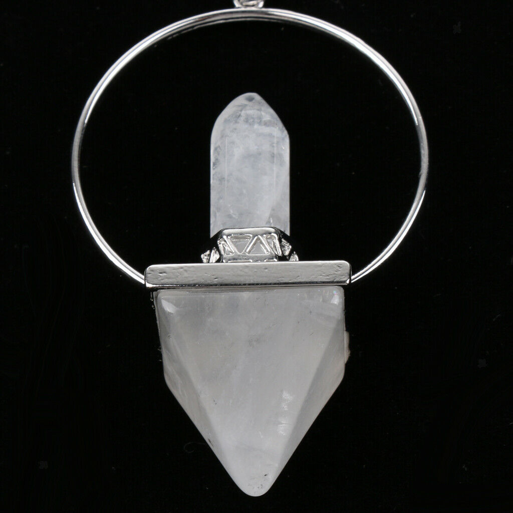 Natural Amethyst Quartz Crystal Stone Bracelet Necklace Pendant Chain White