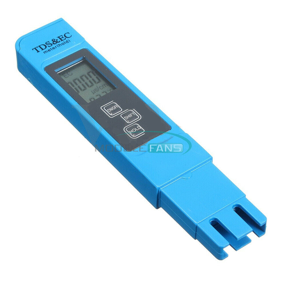 EC-1 Blue Water Quality Test Meter Digital Tool TDS & EC Temperature 0-9990 ppm