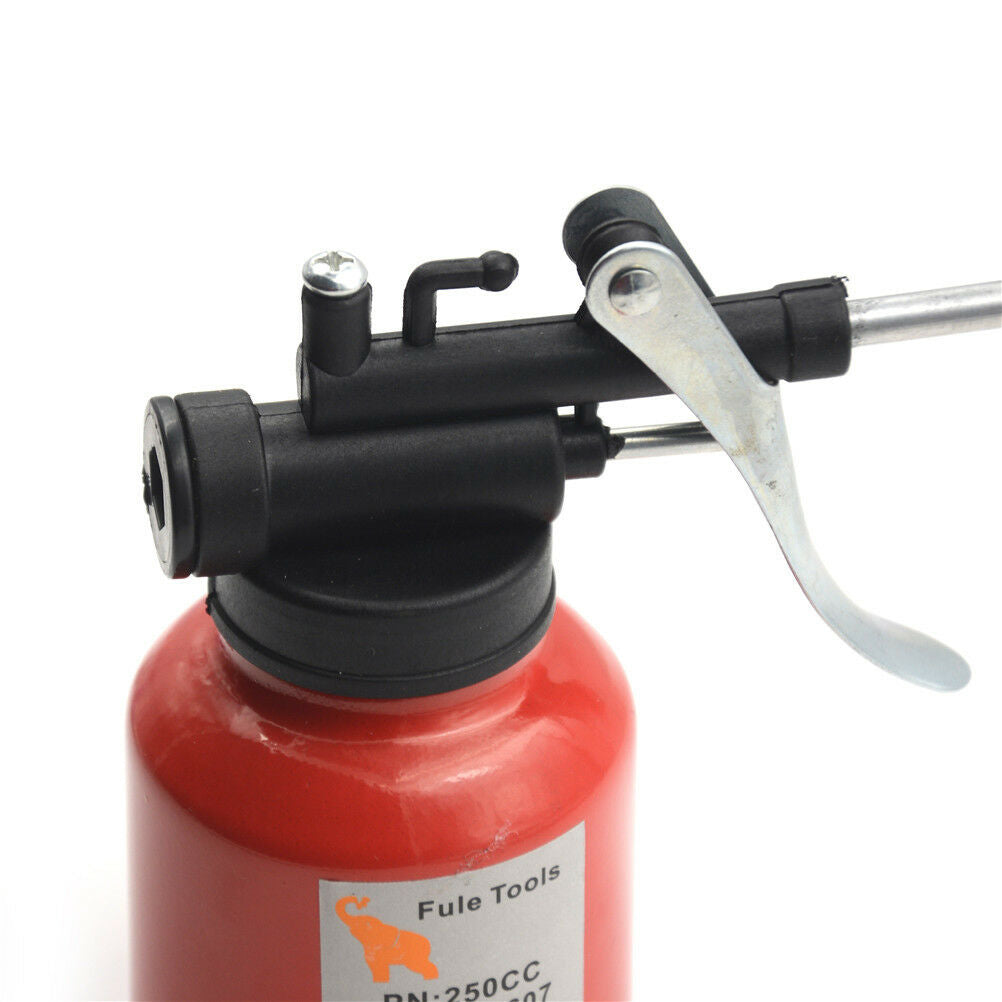 High Pressure 250ml Lubrication Feed Oil Can Spray Gun Pot Pump Action Oiler  Re