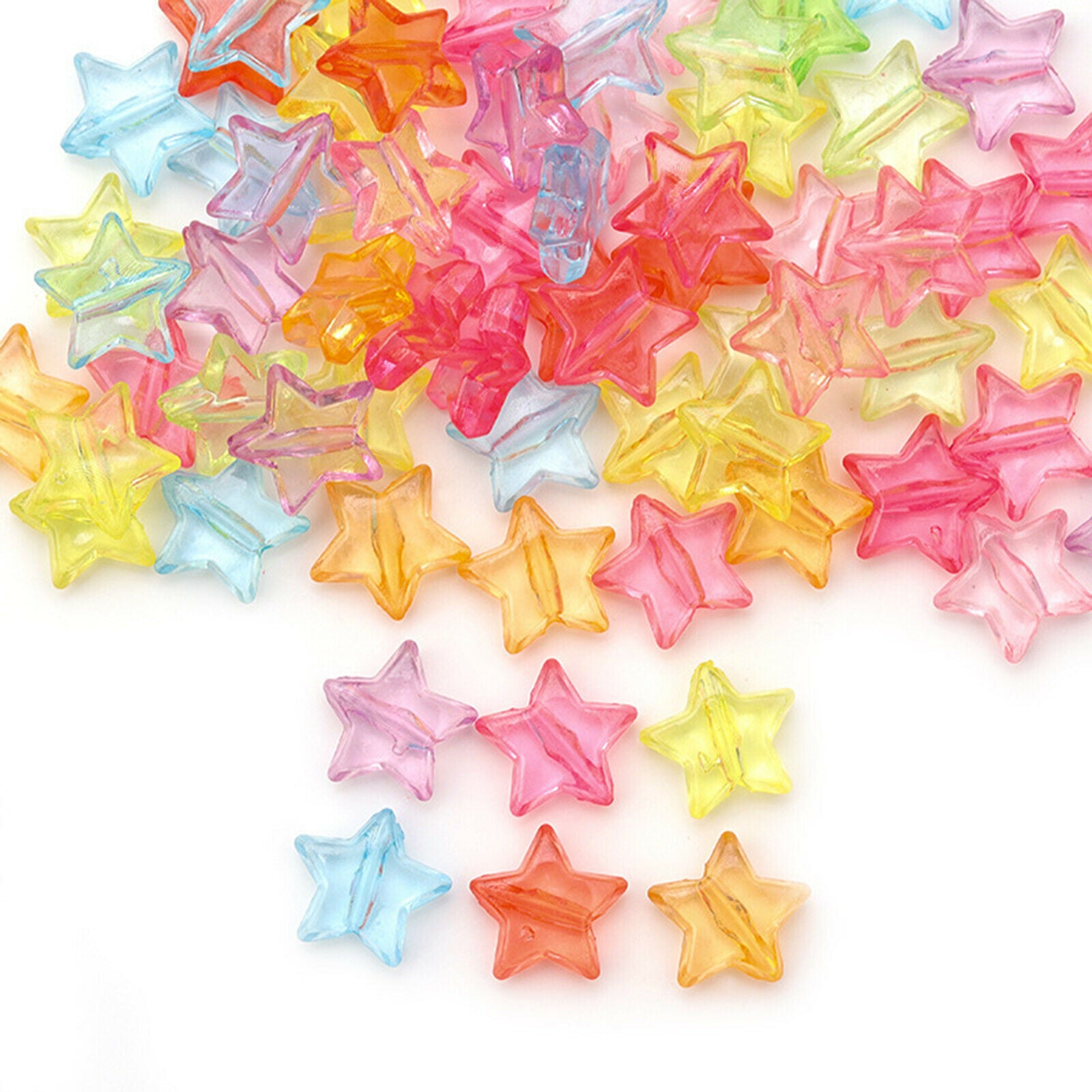 Pack of 500 Acrylic Star Beads DIY Making Necklace Bracelet Accessories