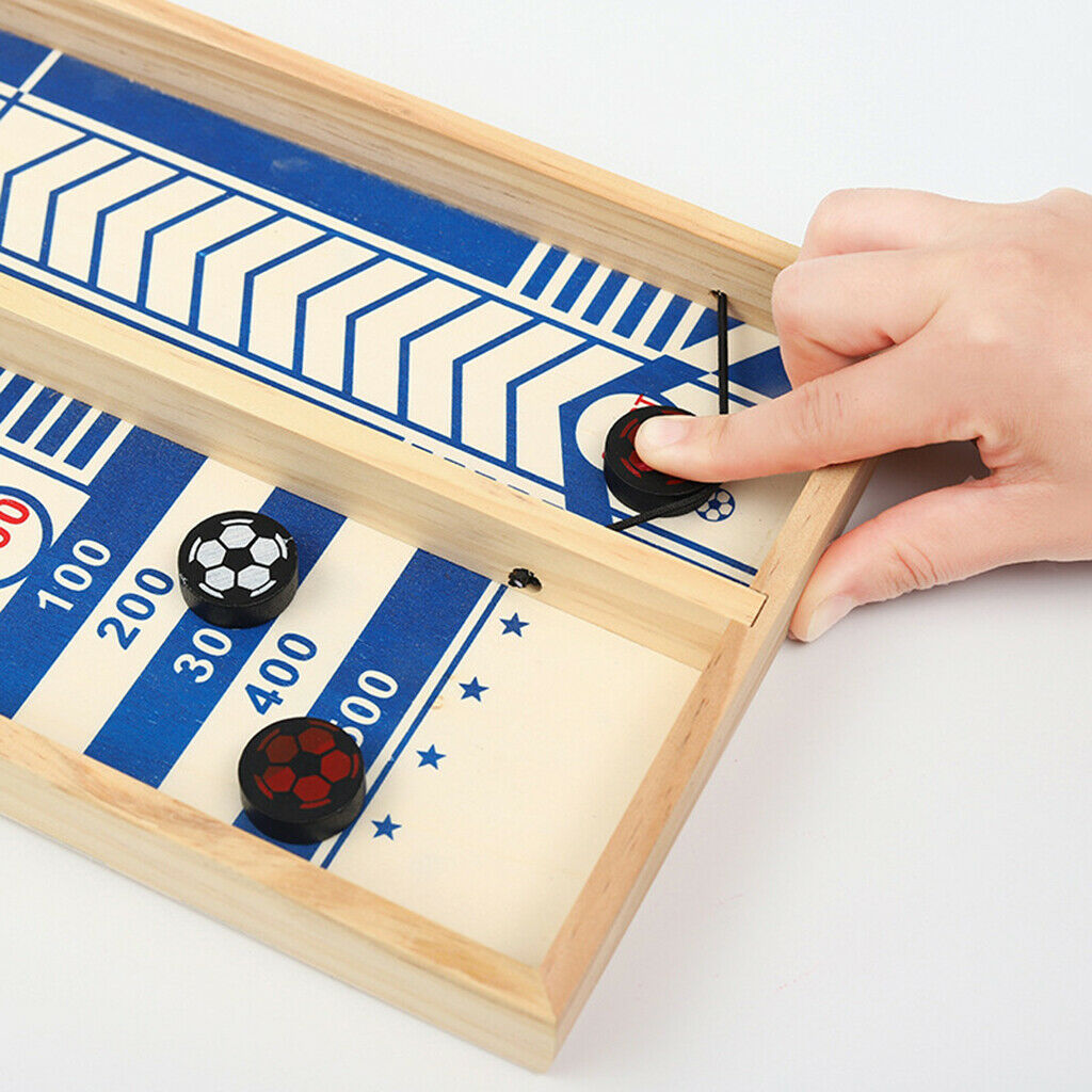 Wooden Fast Sling Puck Game Paced Table Desktop Battle Bounce Chess Toys
