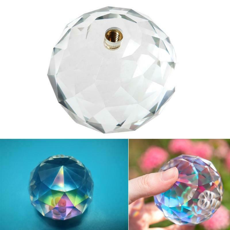 Clear crystal Ball Prism Sun Shine Catcher Rainbow Pendants Maker 1/4 in Thread