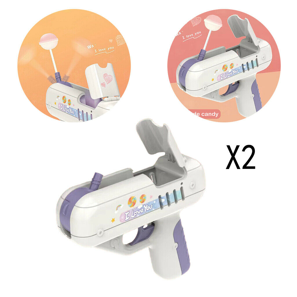 2Pieces Novelty Lollipop Gun Sugar Over 6 years Old Birthday Gifts Fun Play