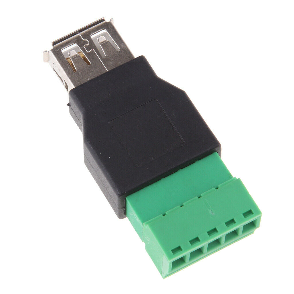 10pcs USB 2.0 Type-A Female/Male Plug to 5 Pin Screw Terminal Plug Connectors