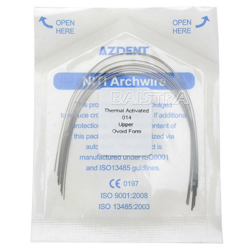 200X Dental Orthodontic Heat Thermal Activated Niti Round Arch Wires 014 Upper