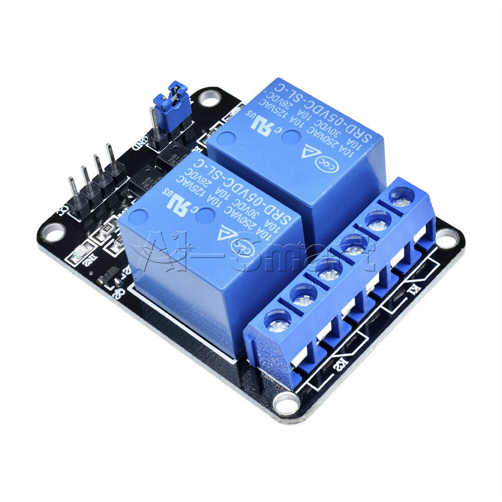 2 Channel 5V Relay Board Module With Optocoupler For PIC AVR DSP ARM Arduino