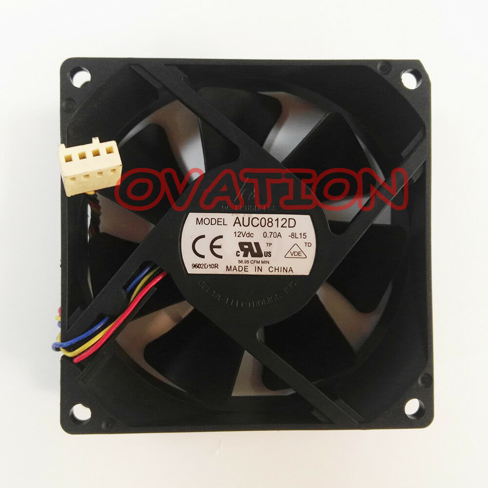 For Delta AUC0812D pwm For Dell P/N TJ5T2-A00 server 8cm 80mm 12V 0.7A 4-pin fan