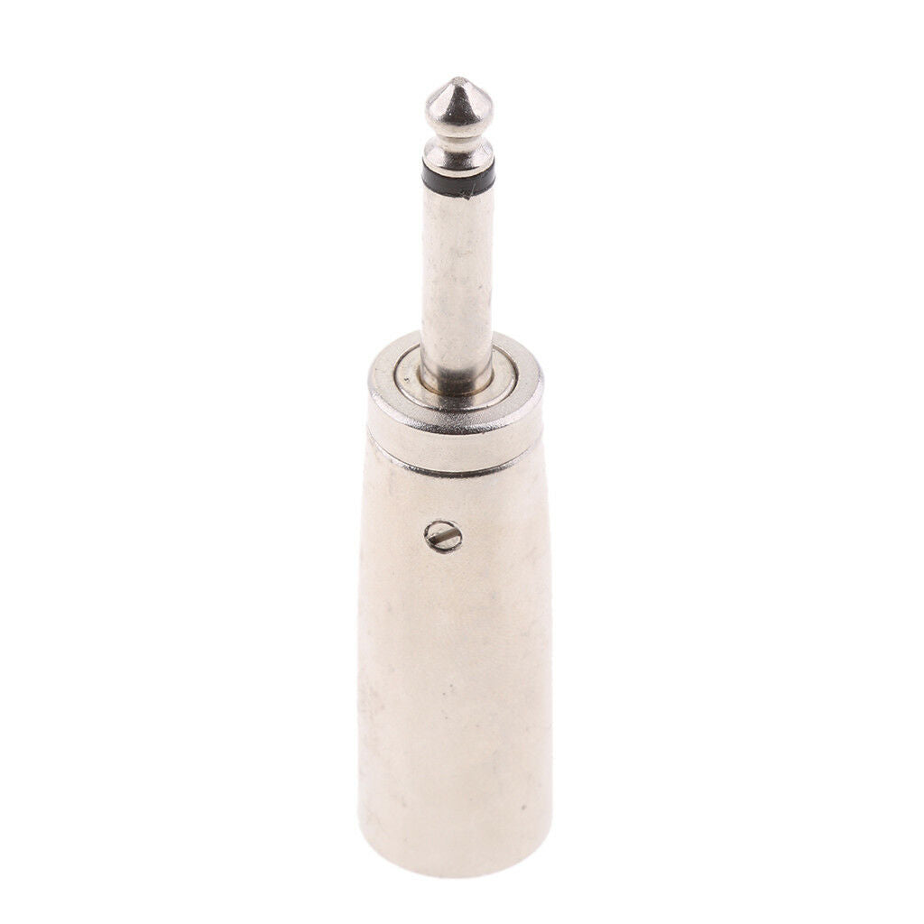 3 Pin XLR Male Plug to 6.35mm Mono Male Socket 1/4" Jack Mic Cable Adapter