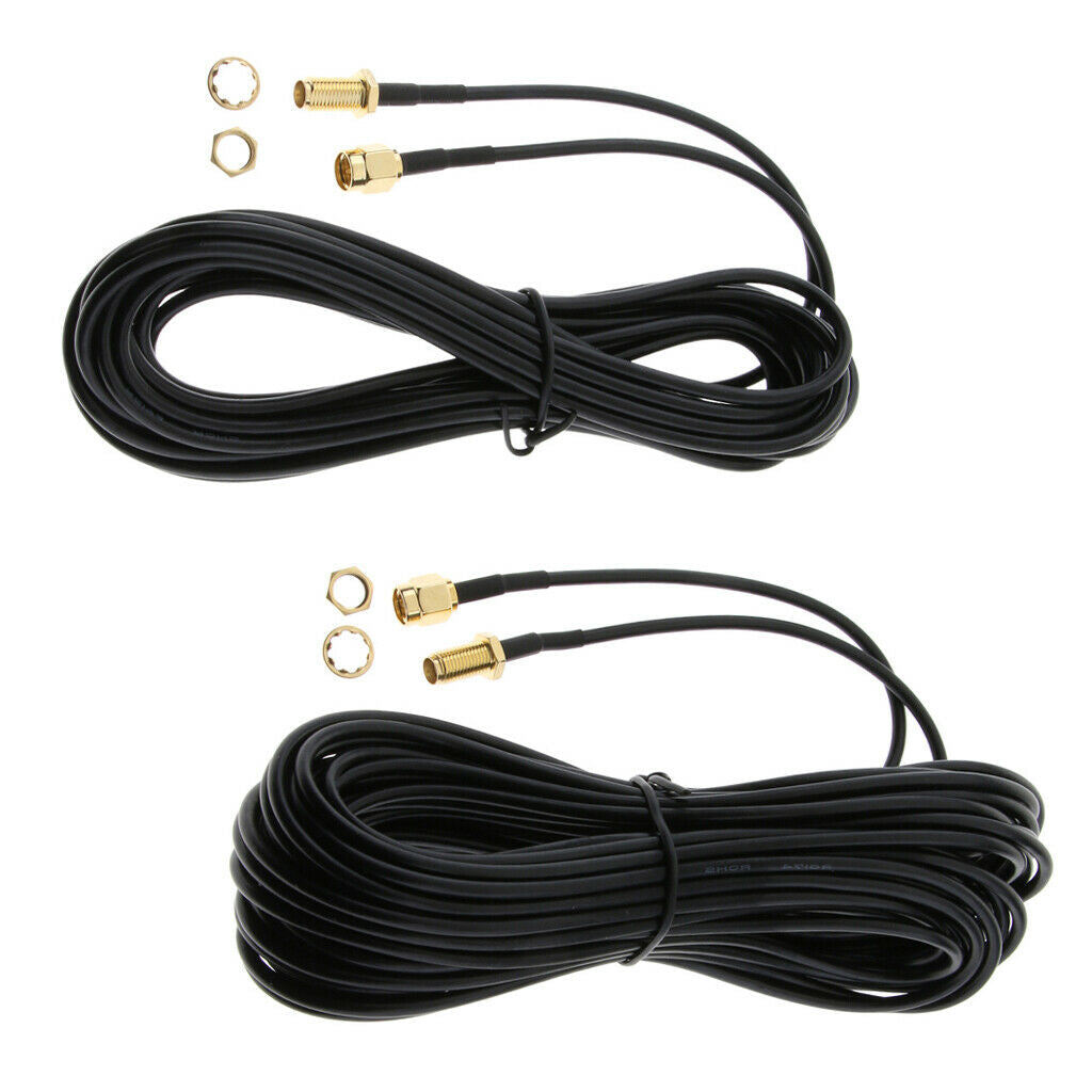 Lovoski RP-SMA Male to Female Wifi Antenna Adapter Extension Cable 5m/10m