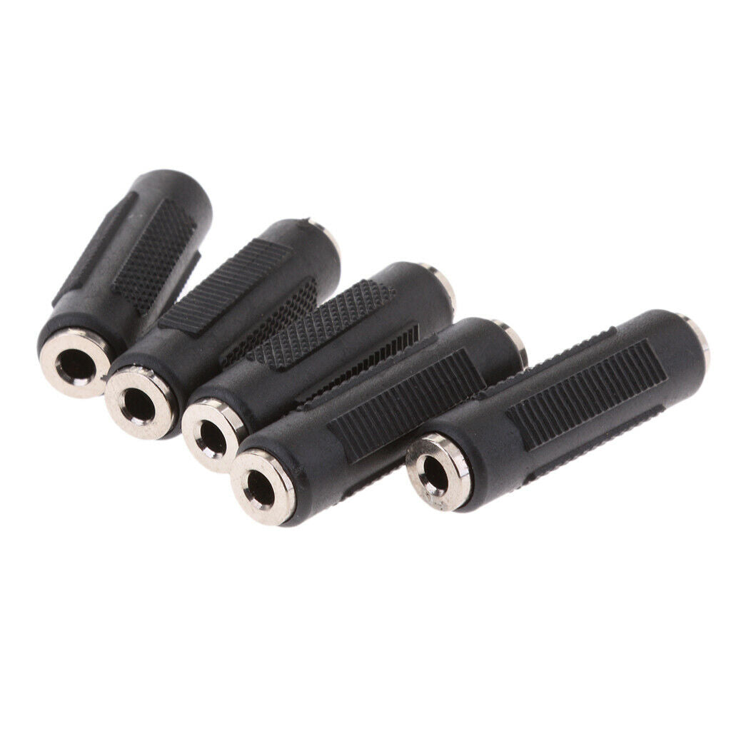 5pcs 3.5mm Stereo Audio Female to Female   Coupler Headphone Adapter