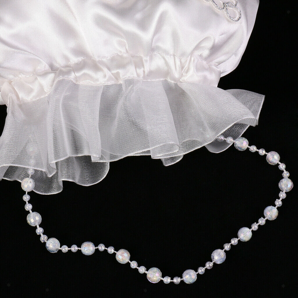 White Satin Bridal Wedding Money Bag White Bridal Bridesmaid Satin Flower