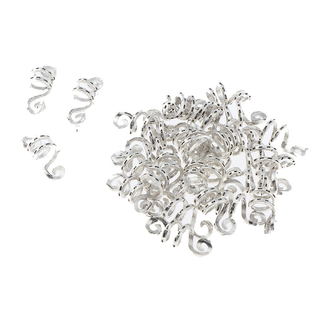 30Pc Alloy Dreadlock Hair Beads Decoration Spiral Hair Braid Accessories