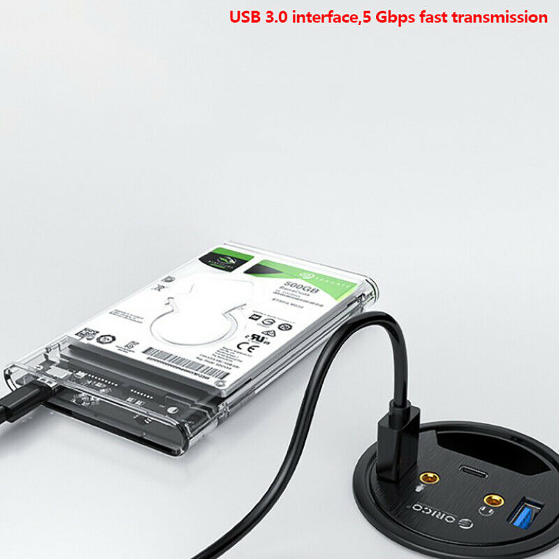 USB 3.0 Desktop Grommet Type C High Speed Splitter With PC Computer Accessories