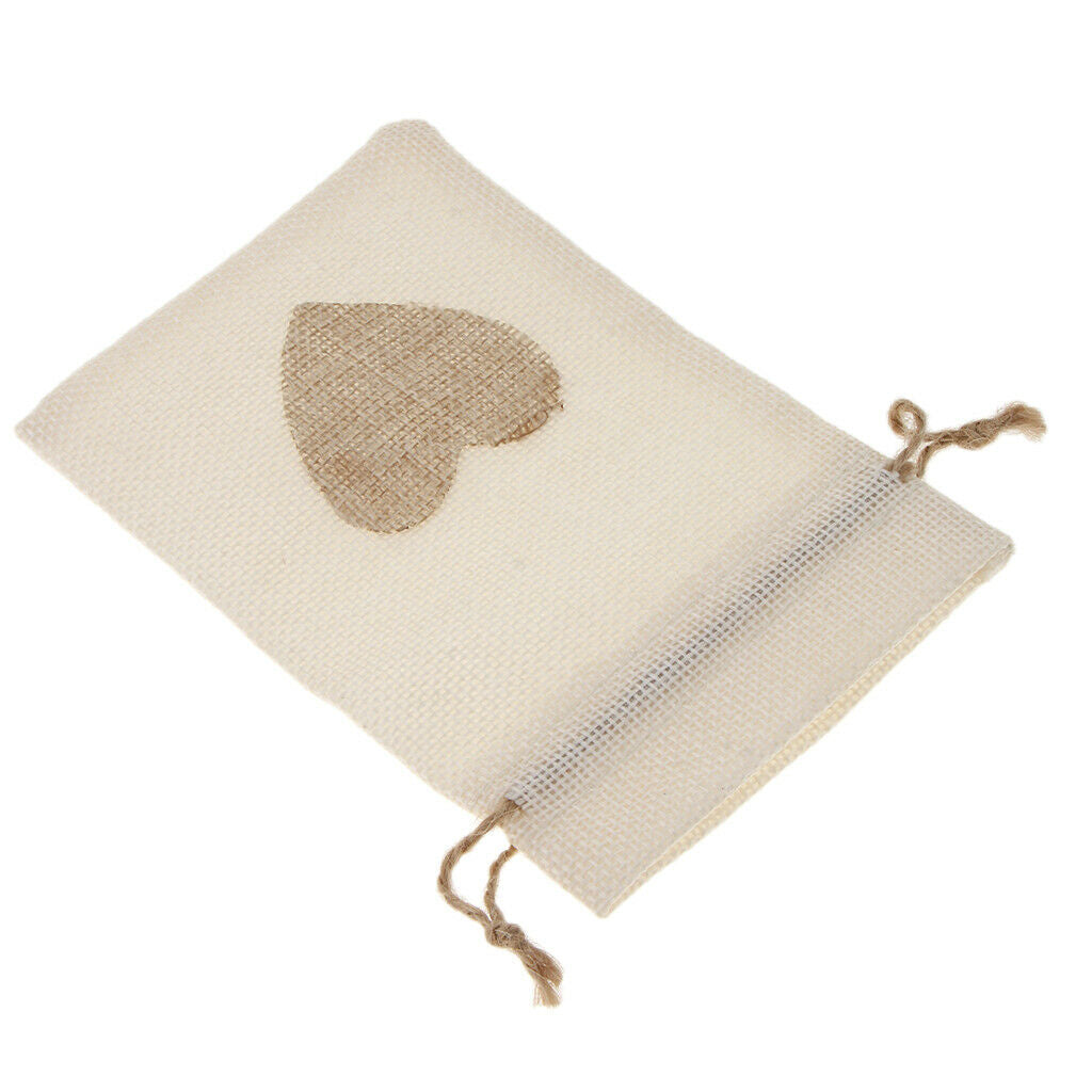 30 Pieces Jute Sack Jewelry Pouch Drawstring Gift Bags Wedding Favor