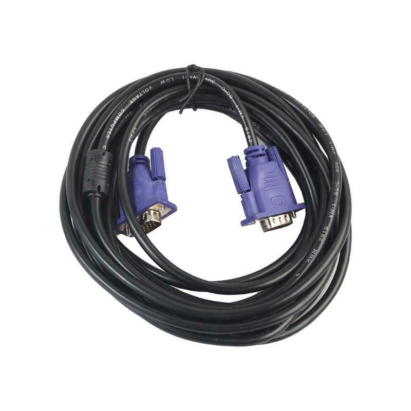 5m VGA 15 Pin Male To Male Extension Cable For PC Laptop Projector HDTV Monitor