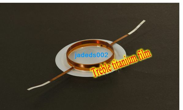 1pcs 34.5 treble voice coil flat lead milk white Titanium film Speaker Repair