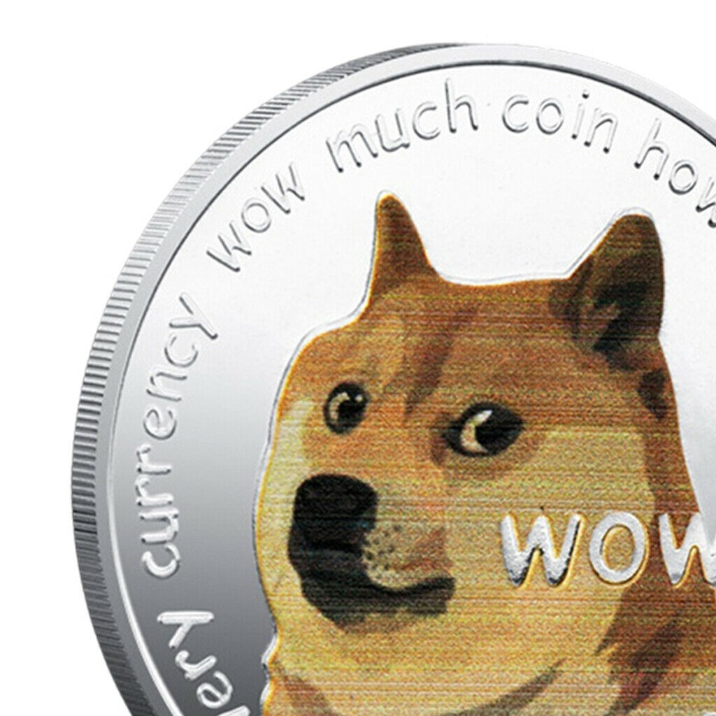 2x Kids Adults Creative Dog Commemorative Coins Dogecoin Souvenir Display