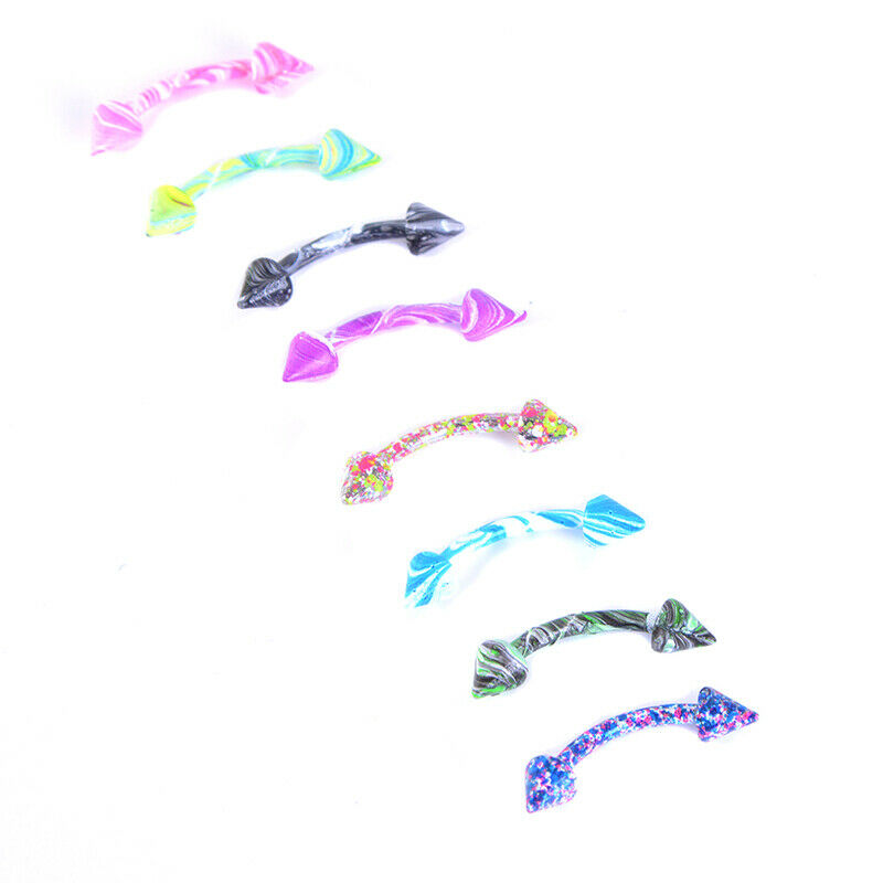 8Pcs/Set Stainless steel Eyebrow Belly Navel Ring Bar Body Piercing Jewel.l8