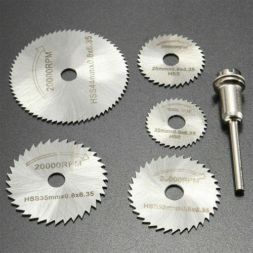 Pro Rotary cutter Mini HSS Circular Saw Disc Blades Blade cutter kits 6Pcs