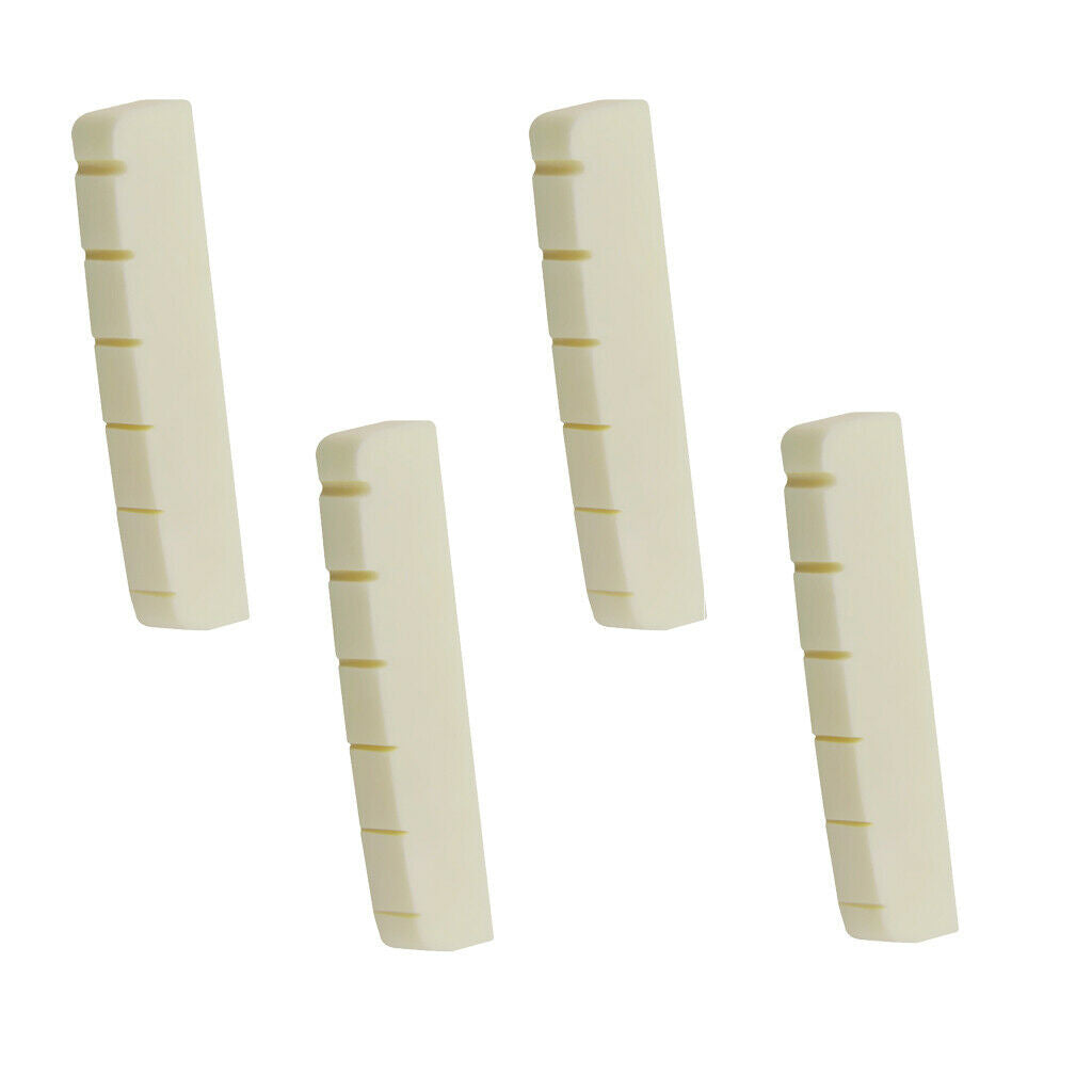 Pack of 4 43mm Bridge Buffalo Bone Nut for Guitar Bass Instrumental Accs