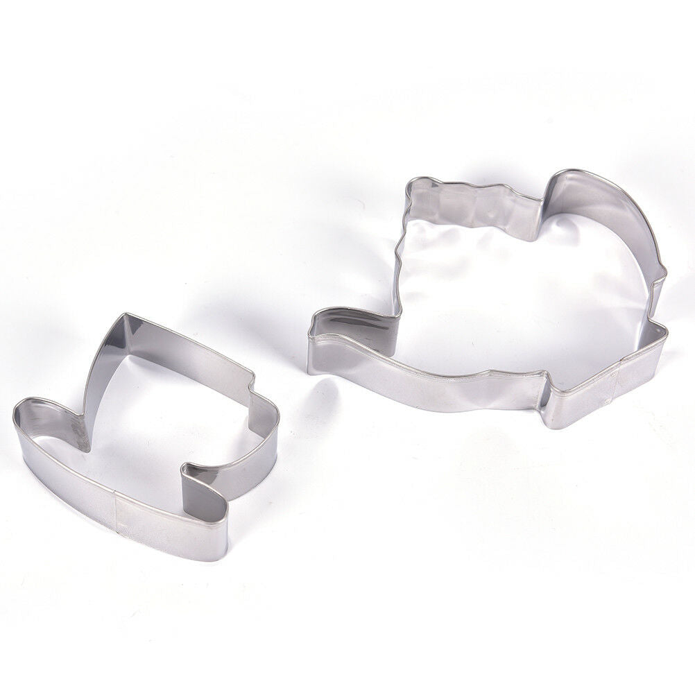 2Pcs/set Tea Cup and Tea Pot Shape Cookie Cutter DIY Biscuit StampsBaking.l8
