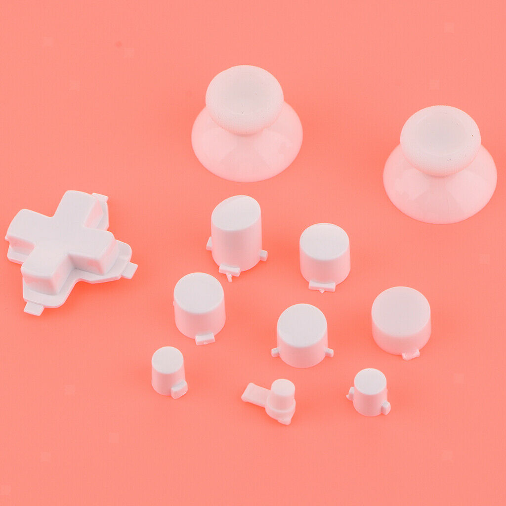 Thumbstick Analog Stick Bullet ABXY Buttons for Xbox One S Controller White