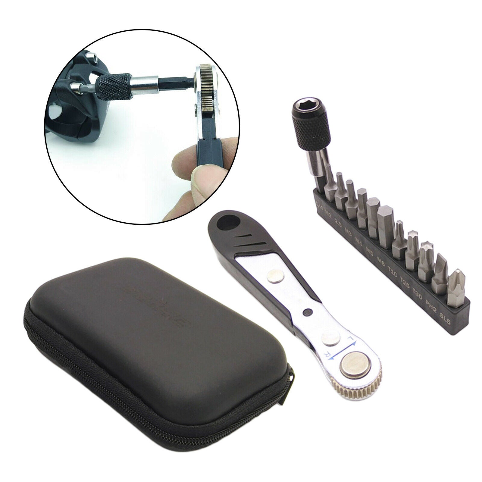 Reversible Socket Ratchet Wrench Bike Repairing Tools Ratchet Set Accs