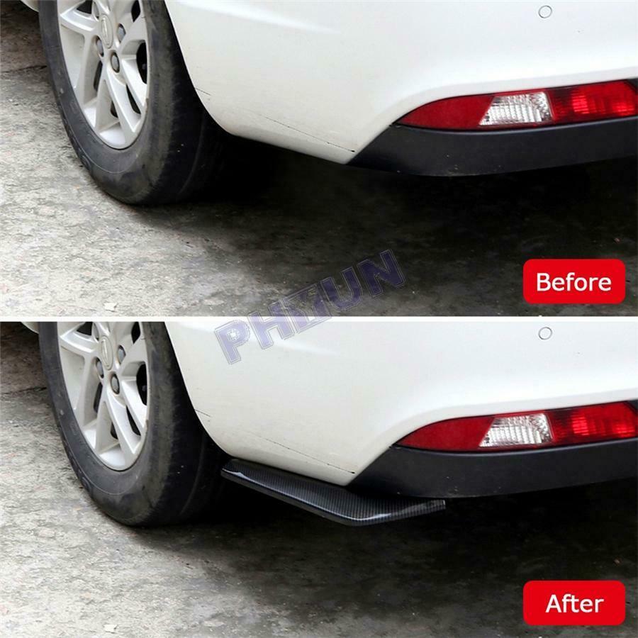2x Car Rear Bumper Lip Splitter Protector Body Kit Carbon Fiber Look Universal