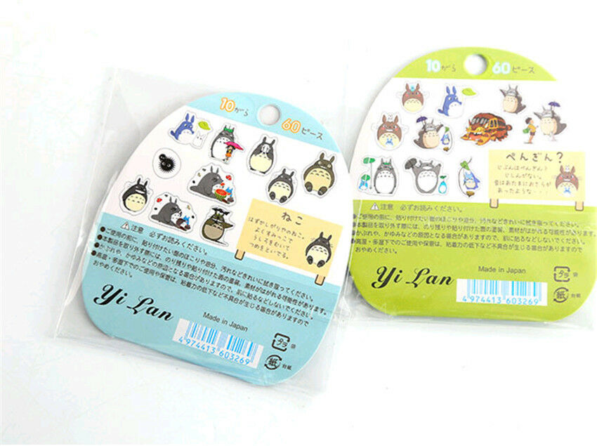60pc/Lot Ghibli Anime My Neighbour Totoro Scrapbook Diary Decor Stickers Toys