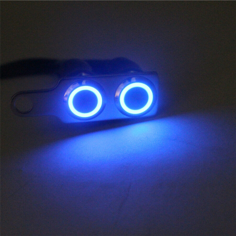 1* Dual Buttons Motorcycle Handlebar Switch Manual-return Lock for Light/Power