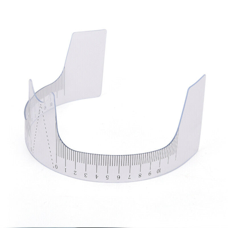 Reusable Eyebrow Stencil Makeup Microblading Measure Plastic Tattoo Ruler H1 Lt