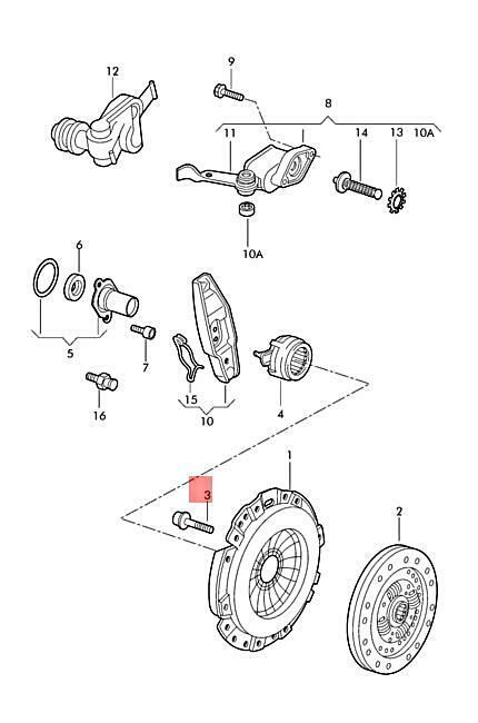 12-point Head Bolt VW AUDI Beetle Convertible Corrado EuroVan Golf N10101001
