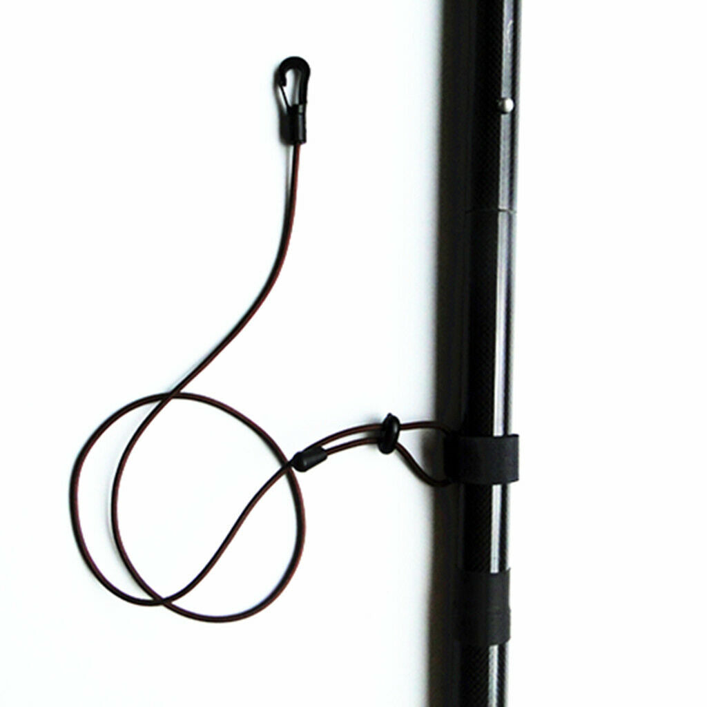 2pcs 1.1m Adjustable Strong Bungee Fishing Rod/Kayak Paddle Leash With Clip