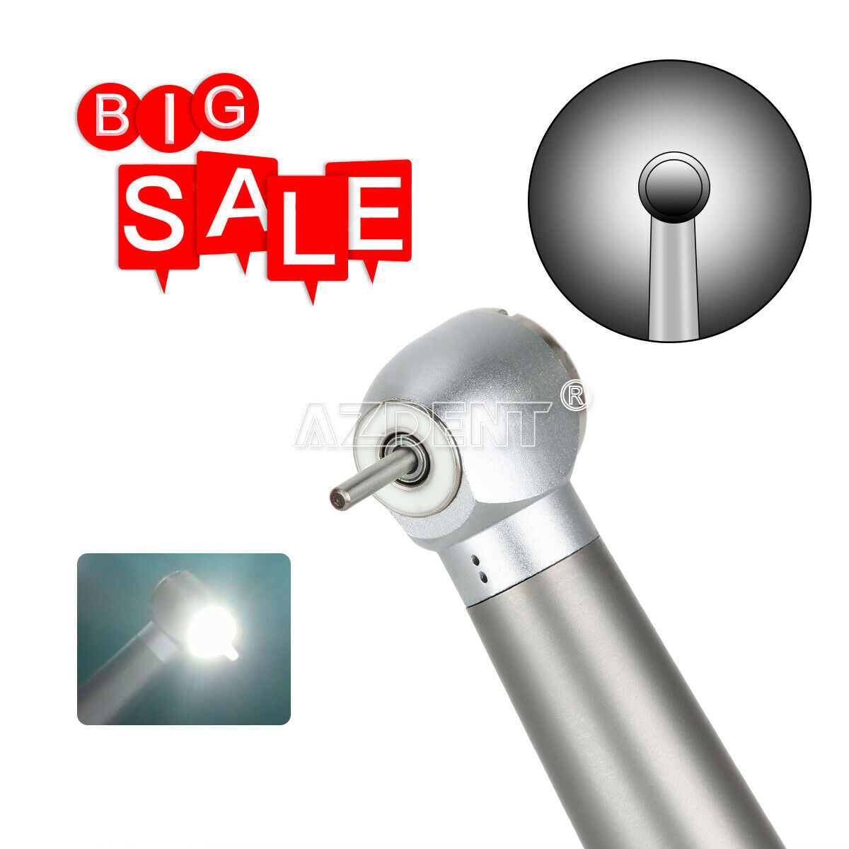 3*Dental Shadowless Ring LED E-generator High Speed Handpiece Ceramic Bearing 2H