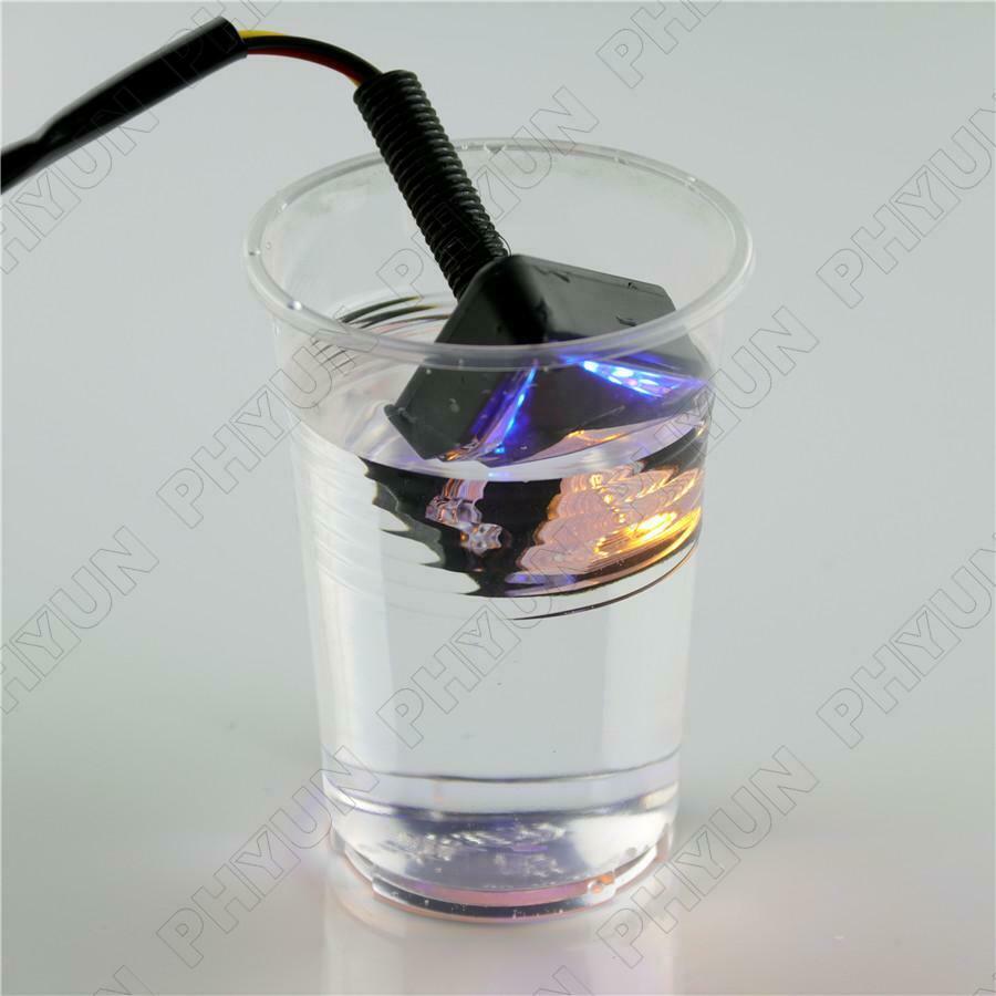 2x Motorcycle LED Turn Signal Indicator Amber Blinker Blue Daytime Running Light