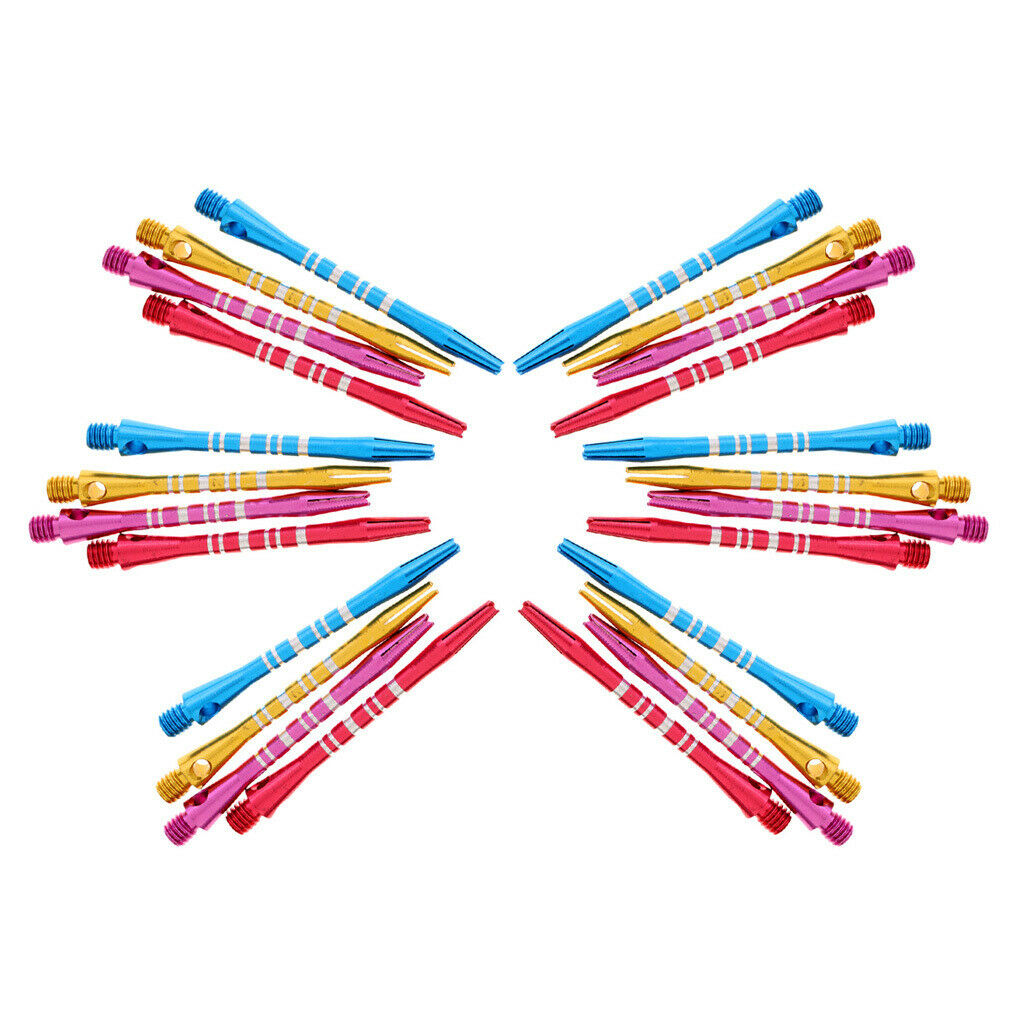 24 Pcs 52mm Thread 4.5mm Premium Alloy Re-Grooved Dart Stems Shafts -