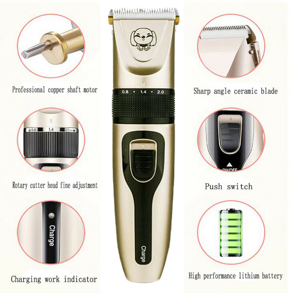 Dog Hair Trimmer Clippers 1 Set Hairs Shavers With 2pcs Stainless Scissor