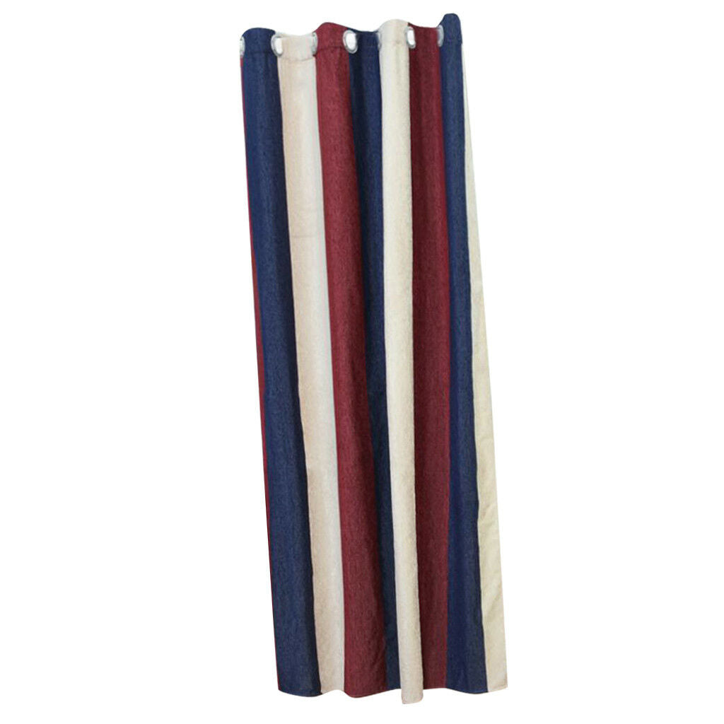 100x200cm Striped Eyelet Curtains Window Blackout Curtain Living Room Decor