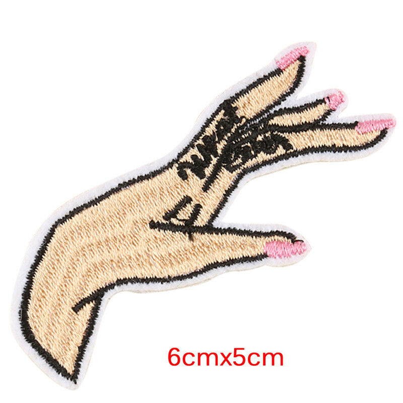 10x Embroidered Iron On Sew On Patches Set Badge Bag Fabric Applique Craf.l8
