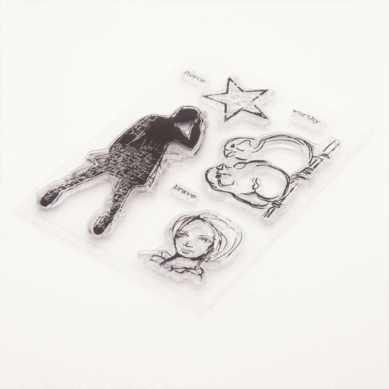 Woman Silicone Clear Seal Stamp DIY Scrapbooking Embossing Photo Album Decor