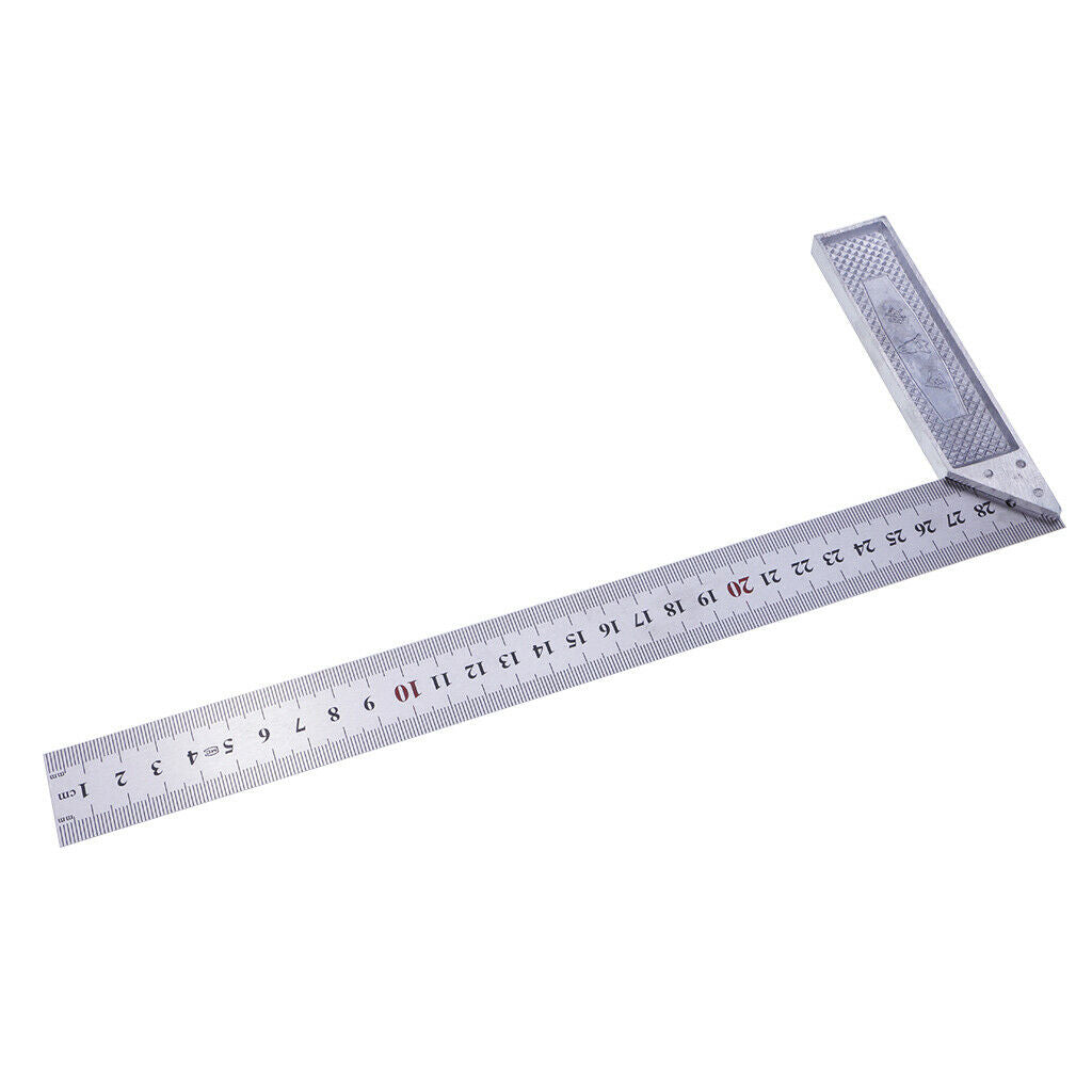 Square Stainless Steel Measure Ruler Engineer Carpenter Woodwork Tools