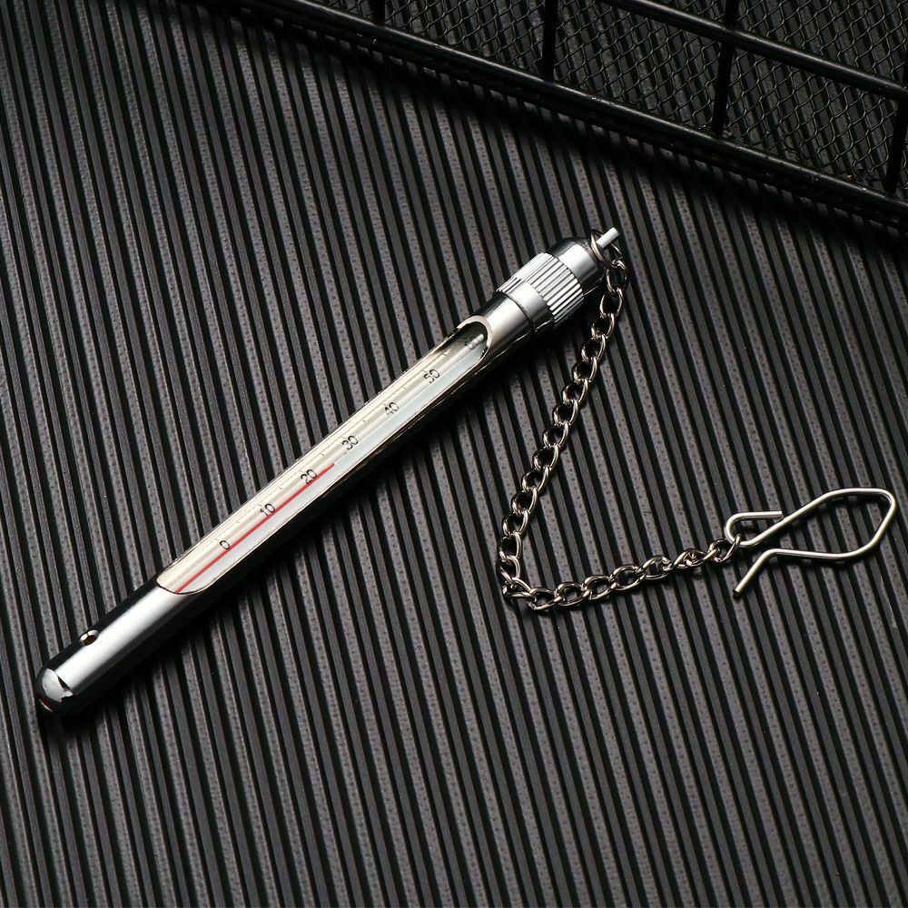 Thermometer with Carabiner Fly Fishing Stream Water Temperature Stainless Steel
