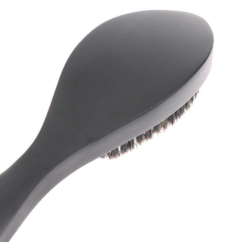 Curved Soft Boar Bristle Wave Hair Brush Wooden Handle Premium Magic Wave Br XC