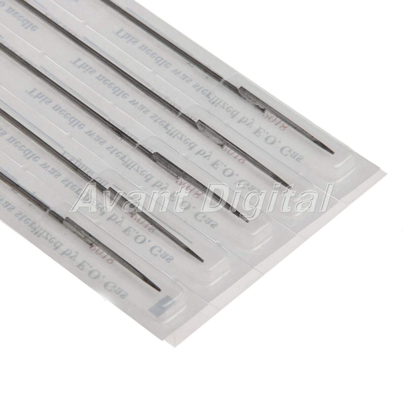 50X 9RS Round Liner Tattoo Needles+50X 9RT Plastic Tattoo Tips Permanent Makeup