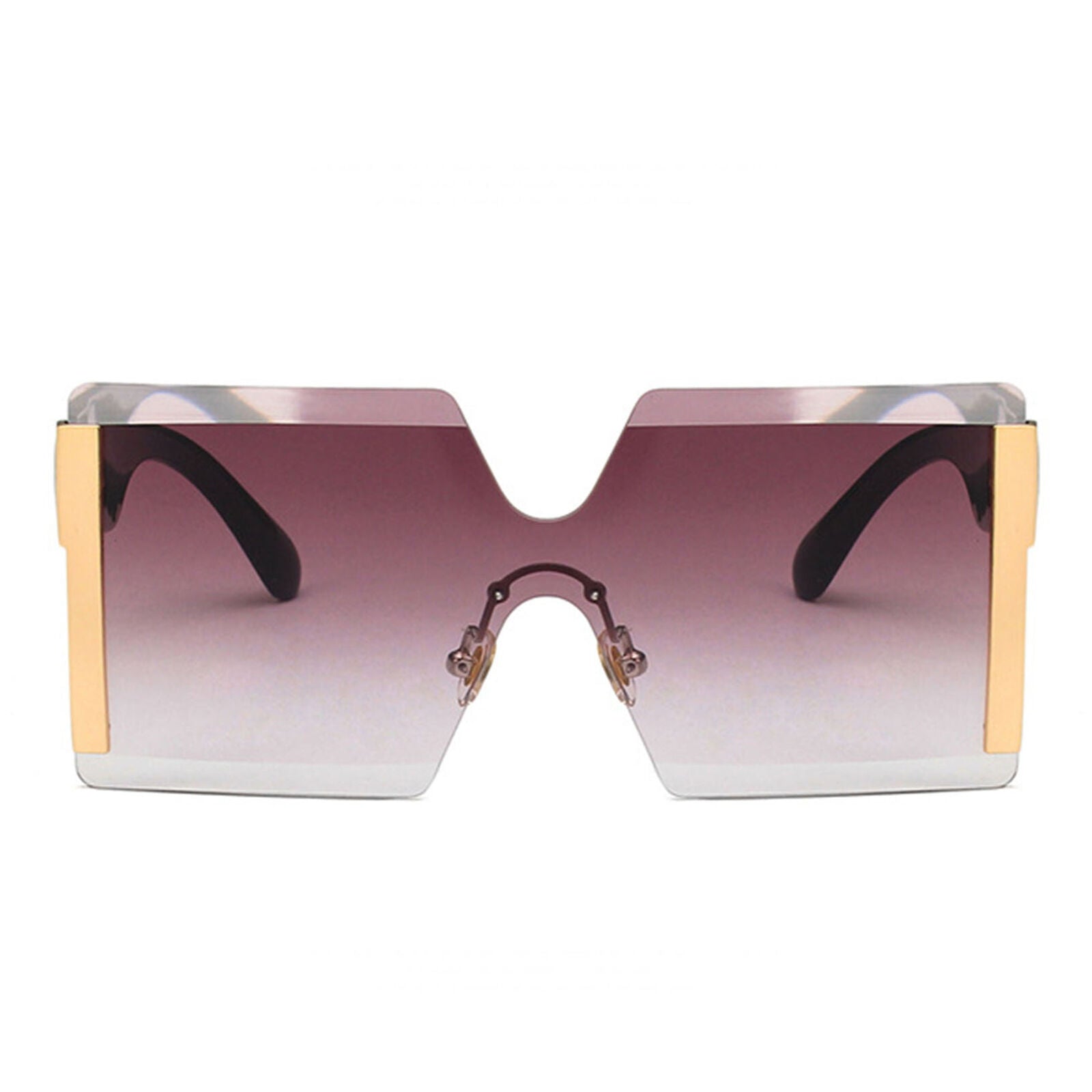 Oversized Square Sunglasses Women Fashion Flat Top One Piece Shade Mirror UV400