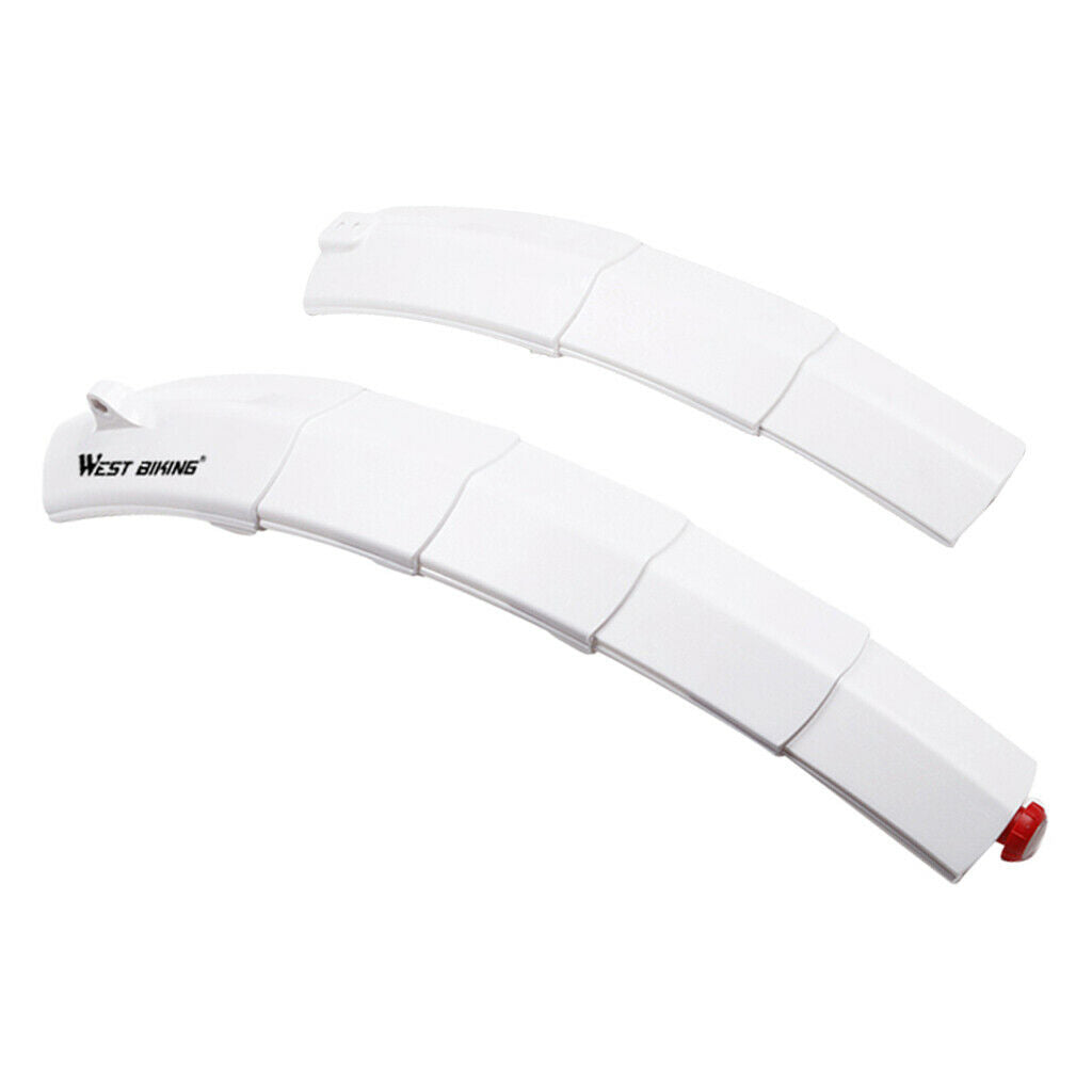 Foldable Bicycle Bike Mudguard Adjustable Front Rear Mud Guard White