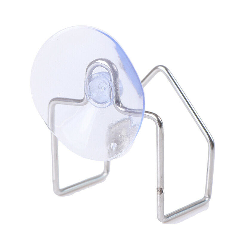 1pc Stainless Steel Suction Cup Drain Rack Cloth Shelf Dish Sponge Holder.l8