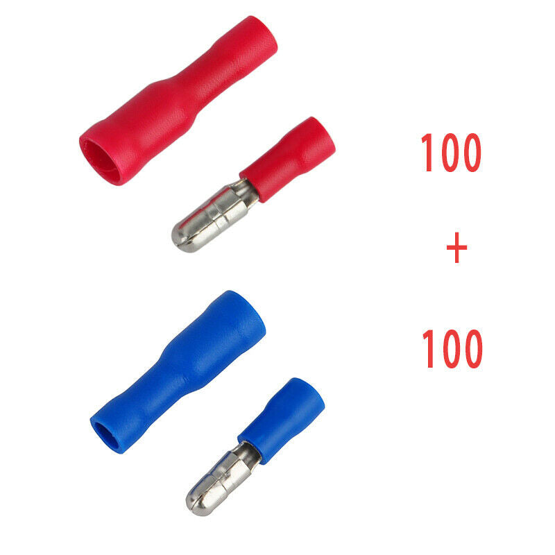22-16AWG Heat Shrink Bullet Wire Connectors  Male Female Crimp Terminals200pcs