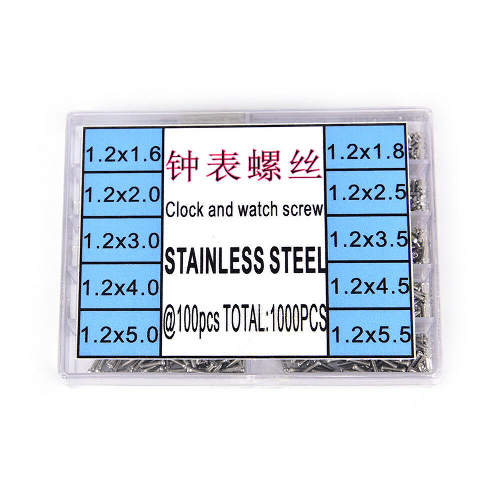 1000pcs/set Assorted Screws For Watch Eye Glasses Watchmaker Repair Part T.l8